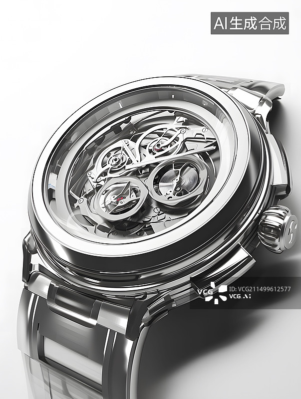【AI数字艺术】机械手表图片素材