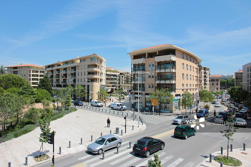 地理/旅行，法国，普罗旺斯地区艾克斯，马克斯·朱维纳尔大街图片素材