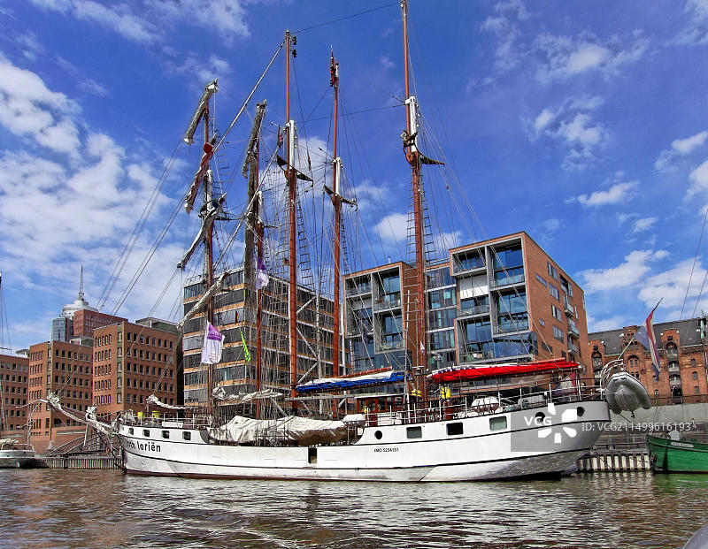 德国汉堡港口新城Sandtorkai码头图片素材