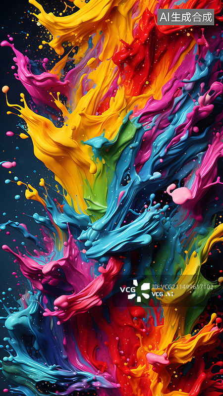 【AI数字艺术】色彩晕染 创意抽象彩色粉尘图片素材