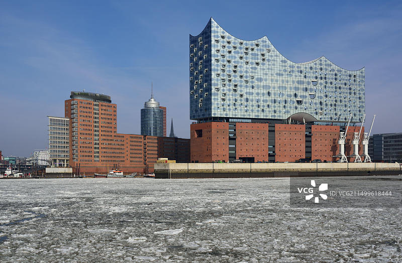 德国汉堡，易北河风光图片素材