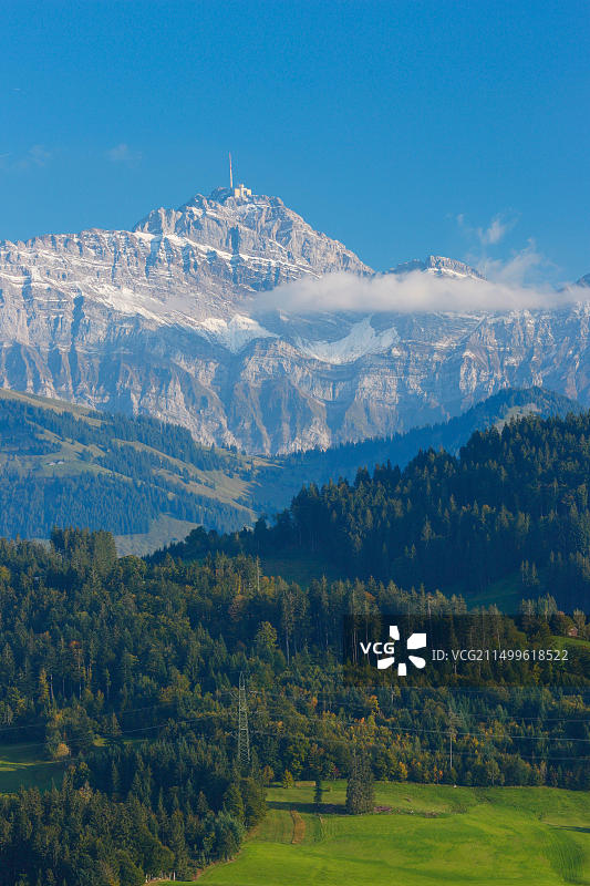 瑞士森蒂斯山地块，阿彭策尔图片素材