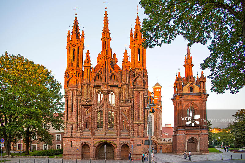 地理/旅行，立陶宛，维尔纽斯，圣安娜教堂，哥特区，其他权利信息不可用图片素材