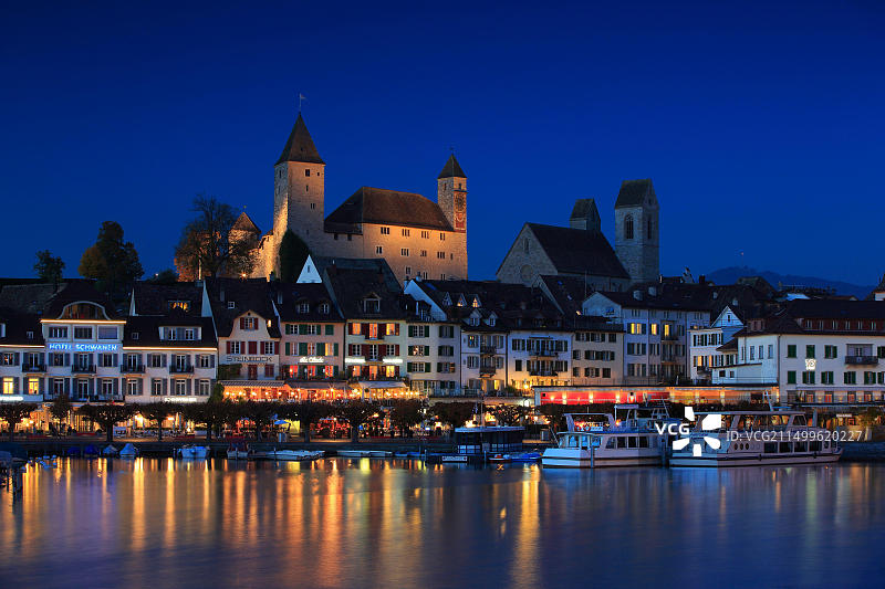 苏黎世湖畔拉珀斯维尔城堡图片素材