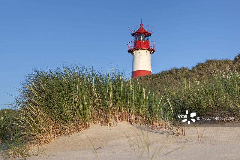 德国石勒苏益格-荷尔斯泰因锡尔特岛灯塔图片素材