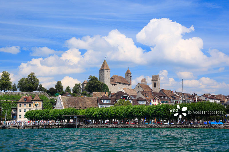 苏黎世湖畔拉珀斯维尔城堡图片素材