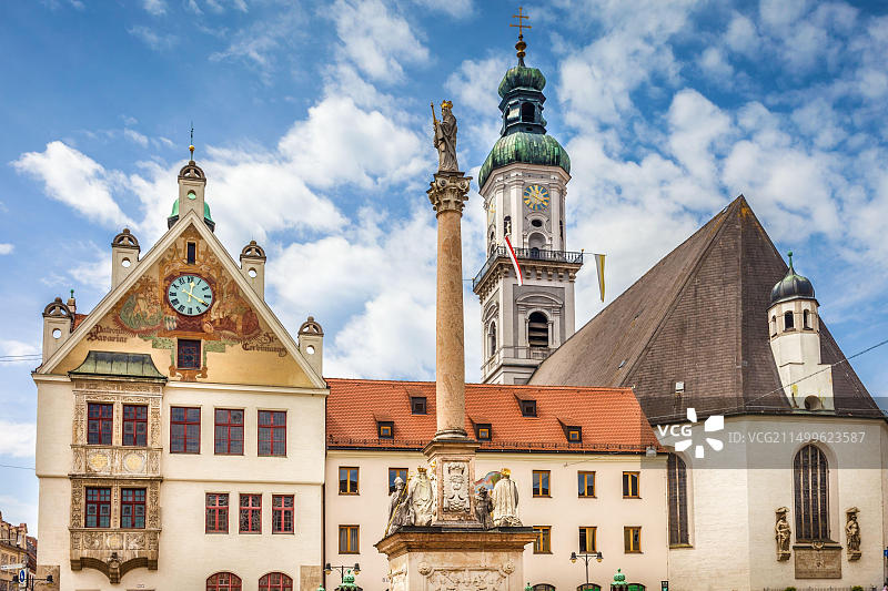 德国巴伐利亚州弗赖辛集市广场图片素材