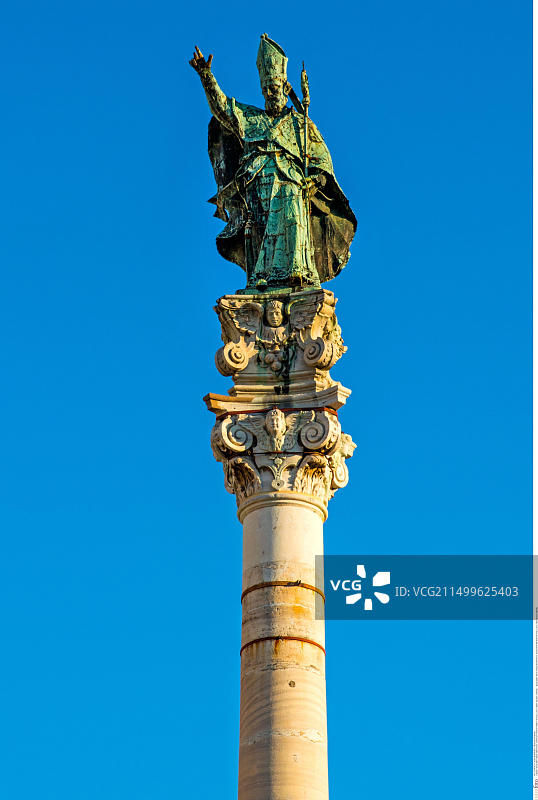 圣奥伦佐广场纪念碑，意大利莱切旅行风光图片素材