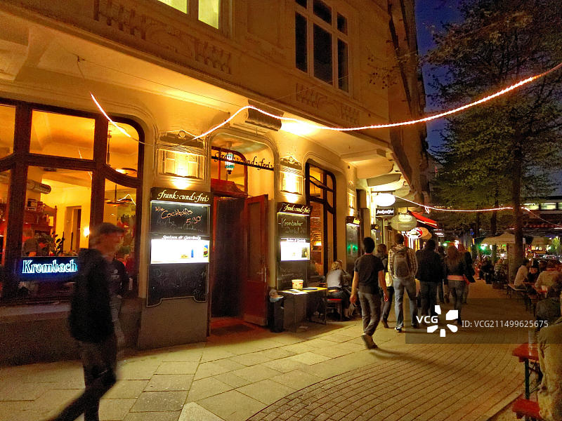 德国汉堡圣保利Schanze区Schanzenstrasse街景图片素材