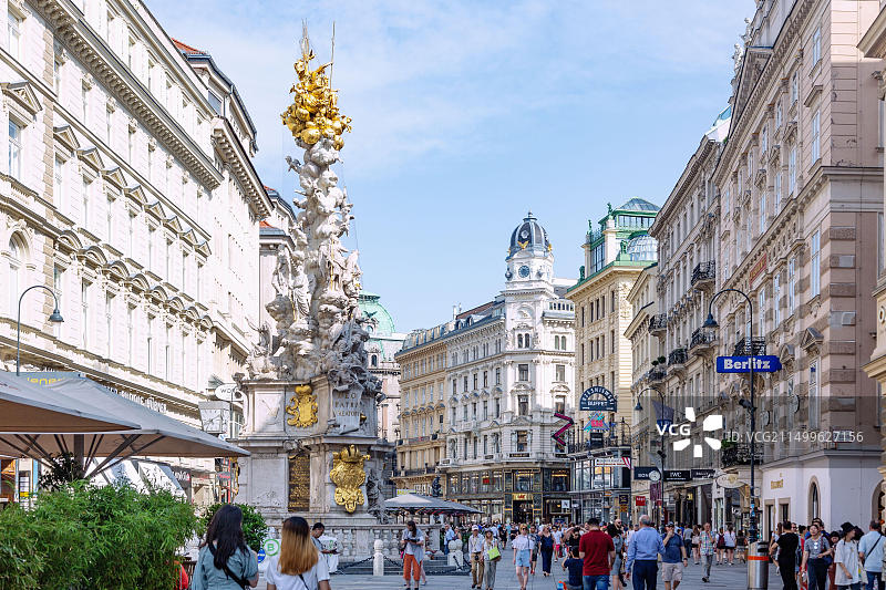 地理/旅行，奥地利维也纳，格拉本，鼠疫柱图片素材