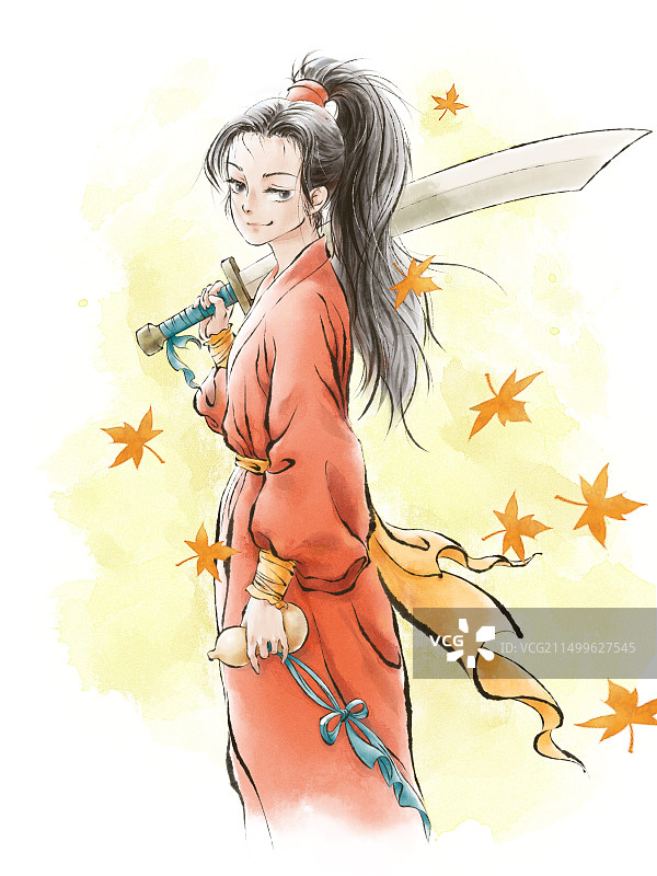 红衣女侠图片素材