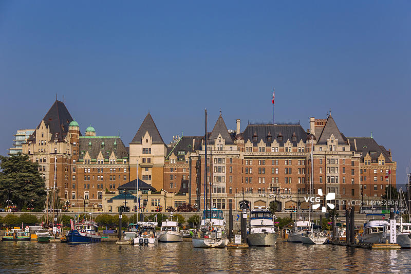 加拿大维多利亚内港费尔蒙特帝后酒店图片素材