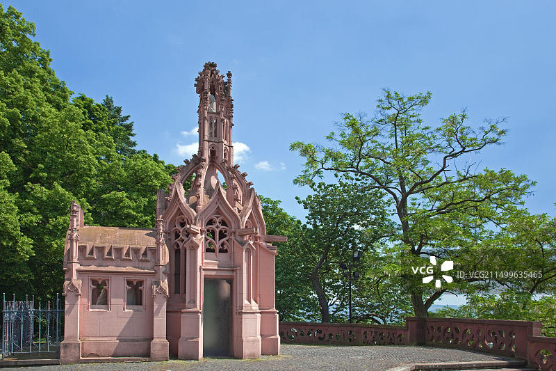 德国莱茵兰-普法尔茨州莱茵河畔宾根小教堂图片素材