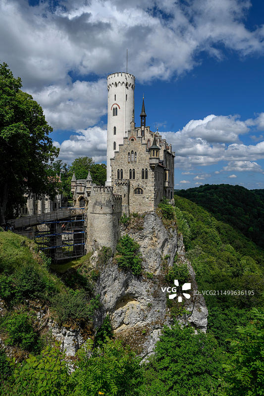 德国巴登-符腾堡州利希滕斯坦城堡图片素材