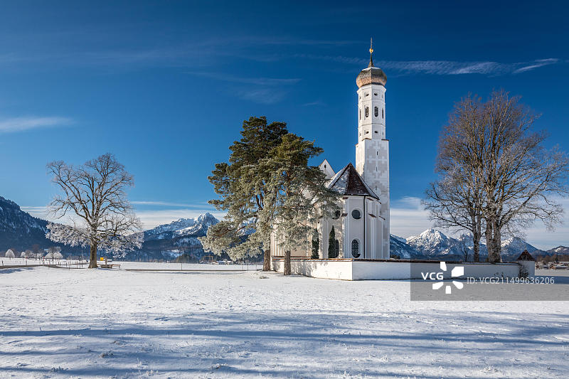德国巴伐利亚施万高圣科洛曼朝圣教堂图片素材