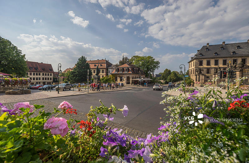 德国黑森州富尔达的博尼法蒂乌斯广场景观图片素材