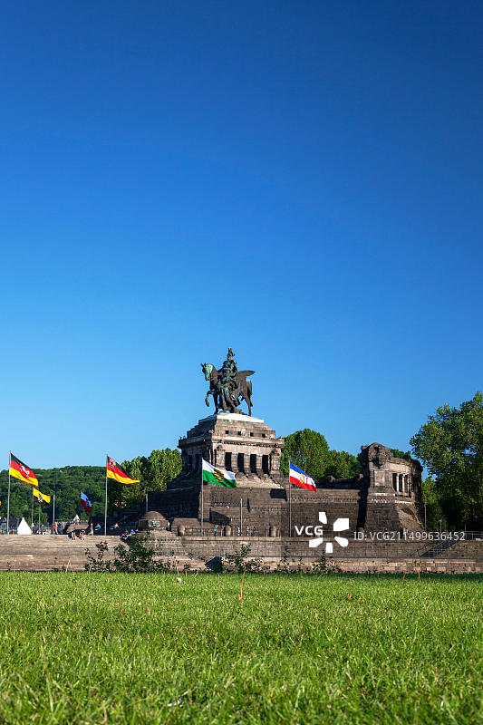 德国莱茵兰-普法尔茨州科布伦茨，威廉皇帝纪念碑图片素材