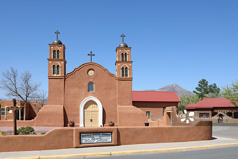 美国新墨西哥州索科罗老圣米格尔教堂图片素材