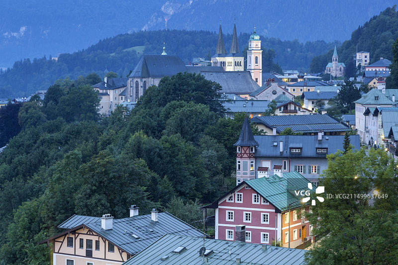 德国巴伐利亚贝希特斯加登教堂景观图片素材