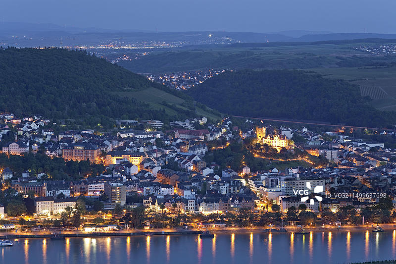 德国吕德斯海姆莱茵河尼德瓦尔德纪念碑图片素材