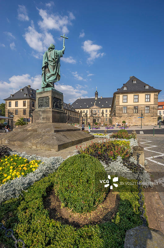 德国黑森州富尔达的博尼法蒂乌斯广场景观图片素材