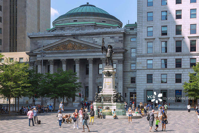 加拿大蒙特利尔兵器广场蒙特利尔银行博物馆图片素材