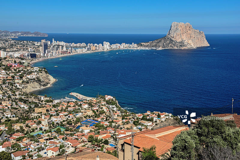 西班牙阿利坎特省卡尔佩的伊法克岩石图片素材