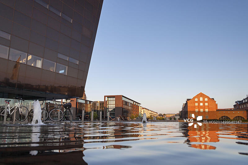 丹麦哥本哈根丹麦皇家图书馆钻石楼图片素材