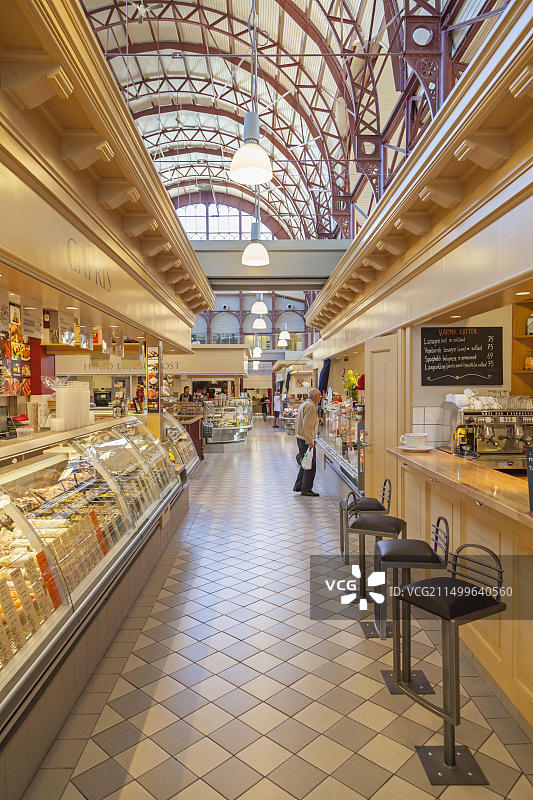 瑞典哥德堡Stora Saluhall室内市场图片素材