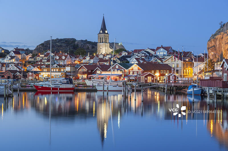 瑞典博胡斯伦峡湾小镇风光图片素材