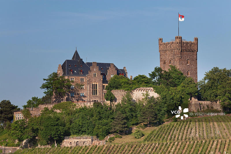 德国莱茵兰-普法尔茨宾根莱茵河畔克洛普城堡图片素材