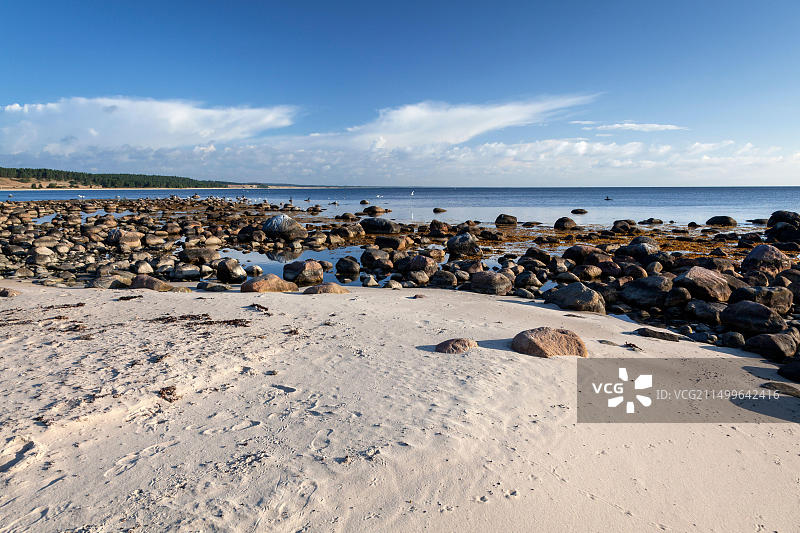 瑞典斯科纳省基维克海滩风光图片素材