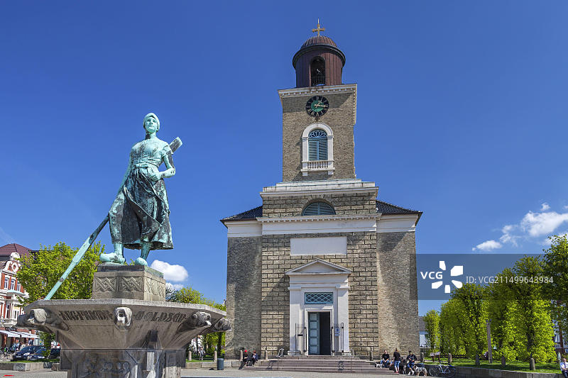 德国石勒苏益格-荷尔斯泰因胡苏姆圣玛丽教堂图片素材