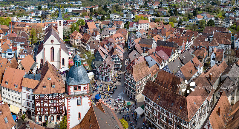 德国巴登-符腾堡州莫斯巴赫明信片图片素材