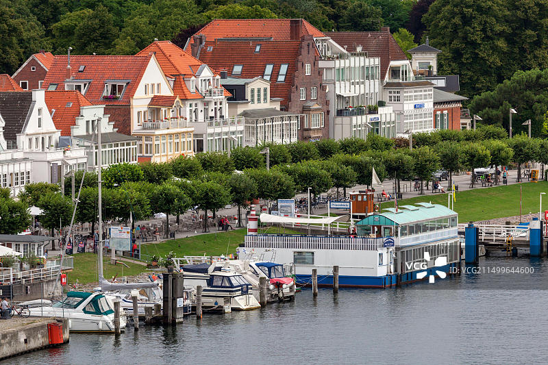 德国石勒苏益格-荷尔斯泰因州特拉沃明德轮渡景观图片素材