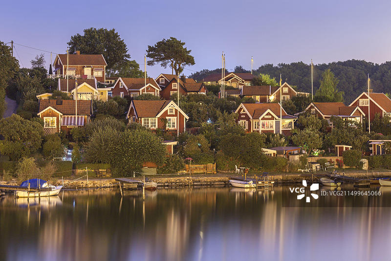 瑞典卡尔斯克鲁纳群岛的房屋图片素材