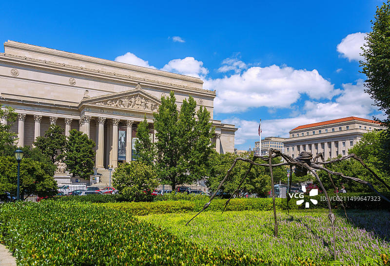 美国华盛顿特区国家广场国家档案馆雕塑图片素材