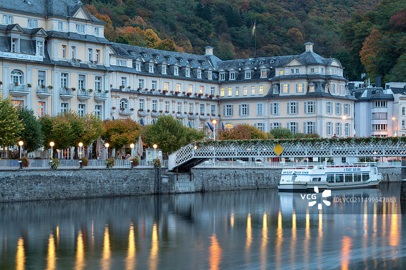 德国巴特埃姆斯疗养院拉恩河畔图片素材