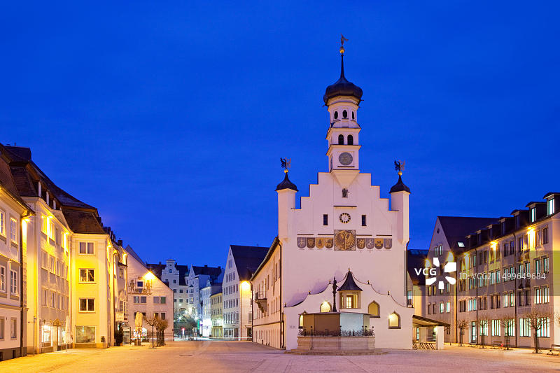 德国巴伐利亚肯普滕市政厅广场图片素材