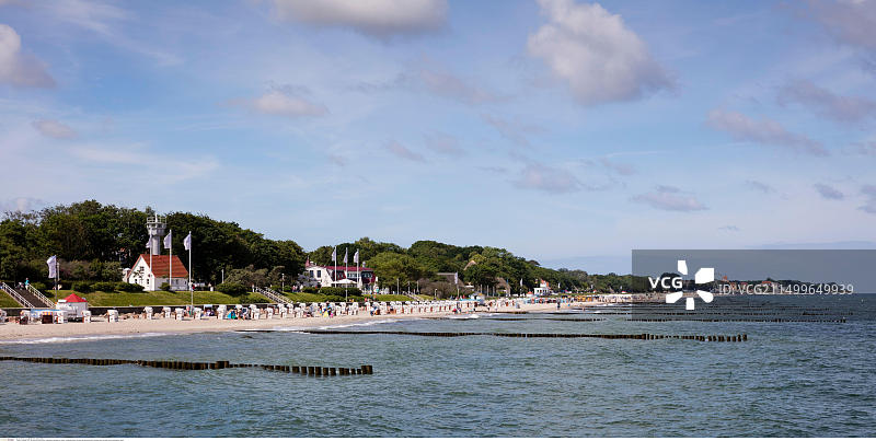 德国梅克伦堡-前波美拉尼亚州波罗的海屈隆斯博恩水疗度假村海滩图片素材