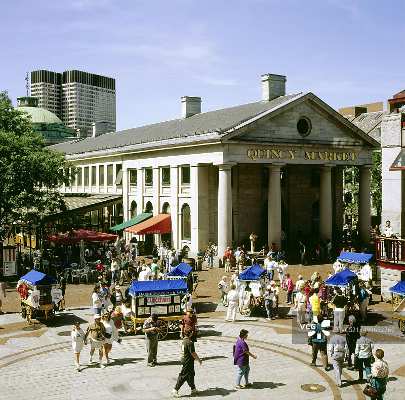 美国马萨诸塞州波士顿昆西市场图片素材
