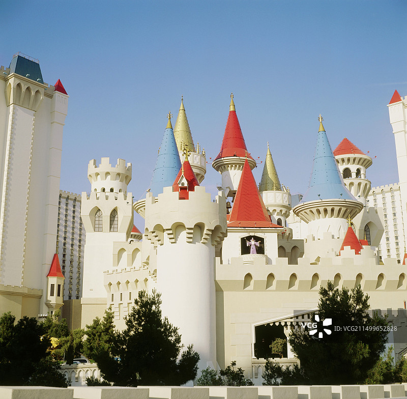 美国内华达州拉斯维加斯Excalibur酒店赌场街景图片素材