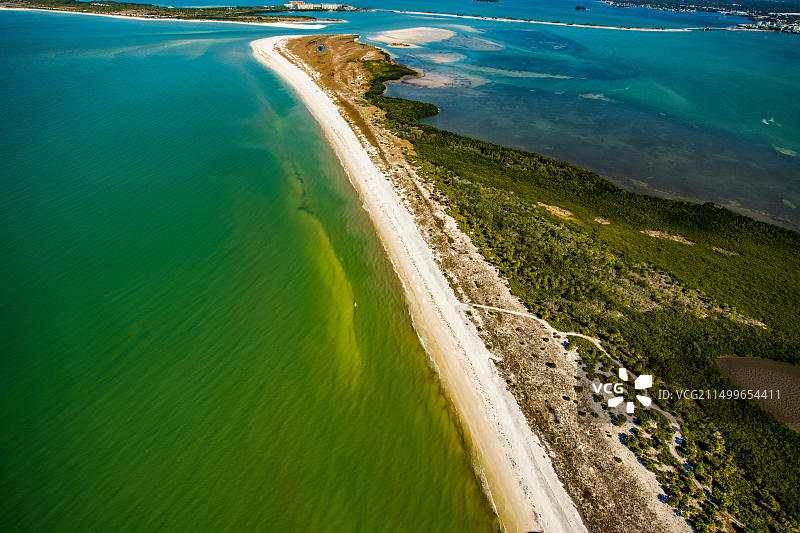 佛罗里达州卡拉德西和蜜月岛州立公园，位于清水湾海滩附近的佛罗里达州西南部，墨西哥湾图片素材