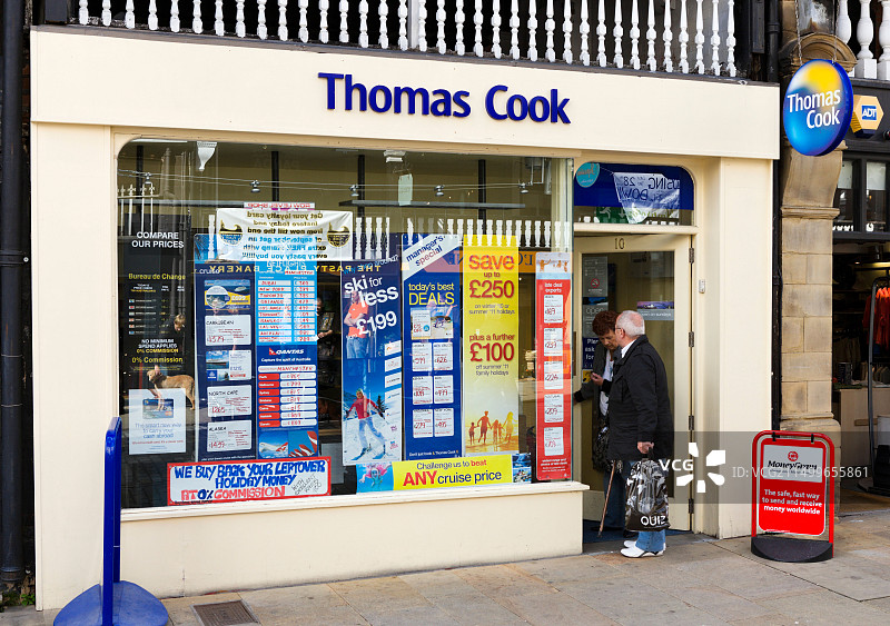 切斯特镇中心托马斯库克旅行社（英国柴郡）图片素材