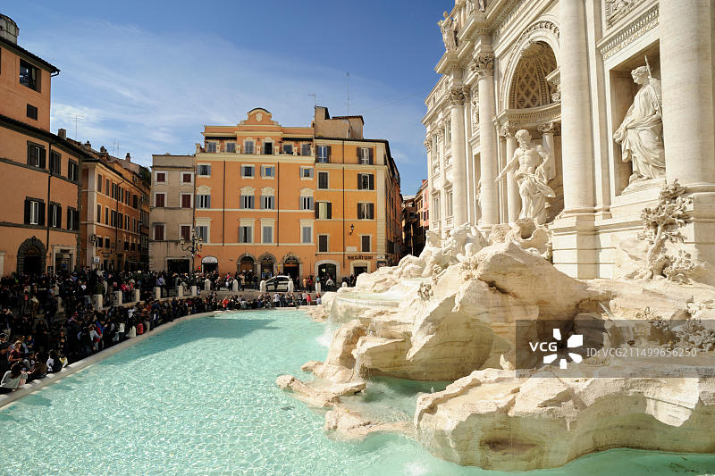 意大利罗马特莱维喷泉图片素材