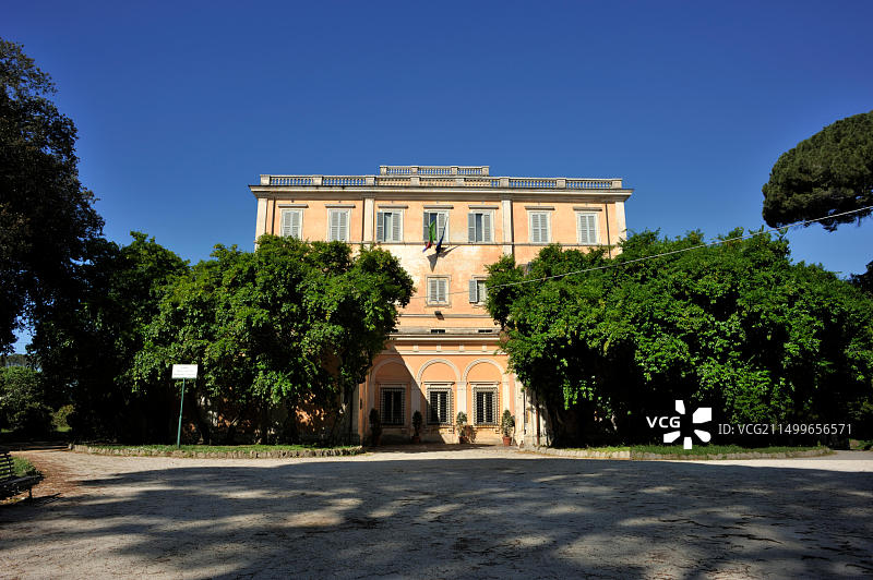 意大利罗马塞利奥的意大利地理学会别墅图片素材