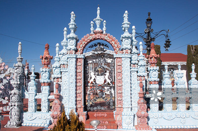 鲁菲诺·洛亚·里瓦斯在德克萨斯州埃尔帕索建造的糖屋图片素材