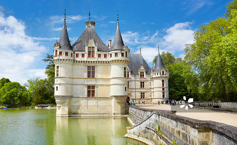 法国卢瓦尔河谷阿宰勒里多城堡图片素材