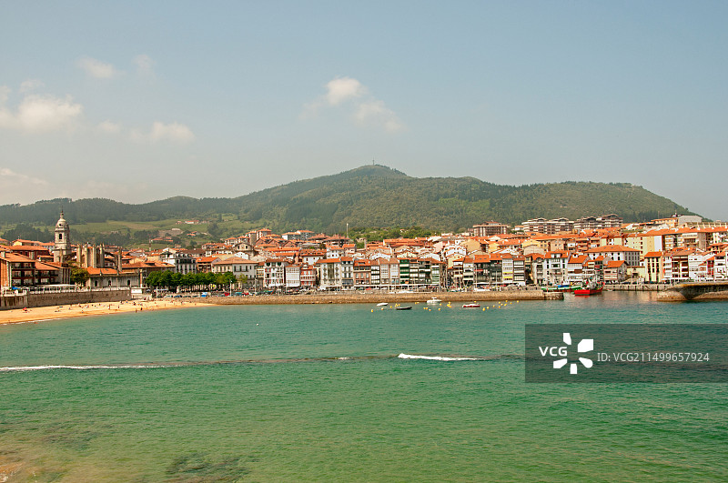 莱凯蒂奥老渔镇，位于西班牙巴斯克地区的比斯开图片素材