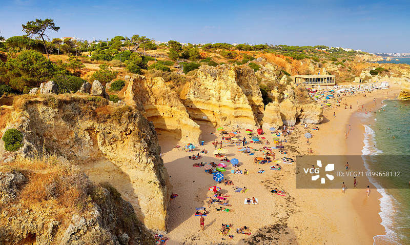葡萄牙阿尔布费拉附近的阿尔加维海岸图片素材